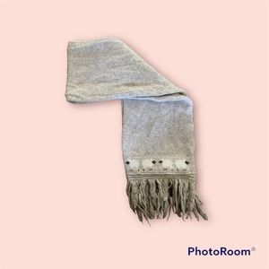 woolcraft New Zealand Scarf angora lambswool sheep lamb motif beige